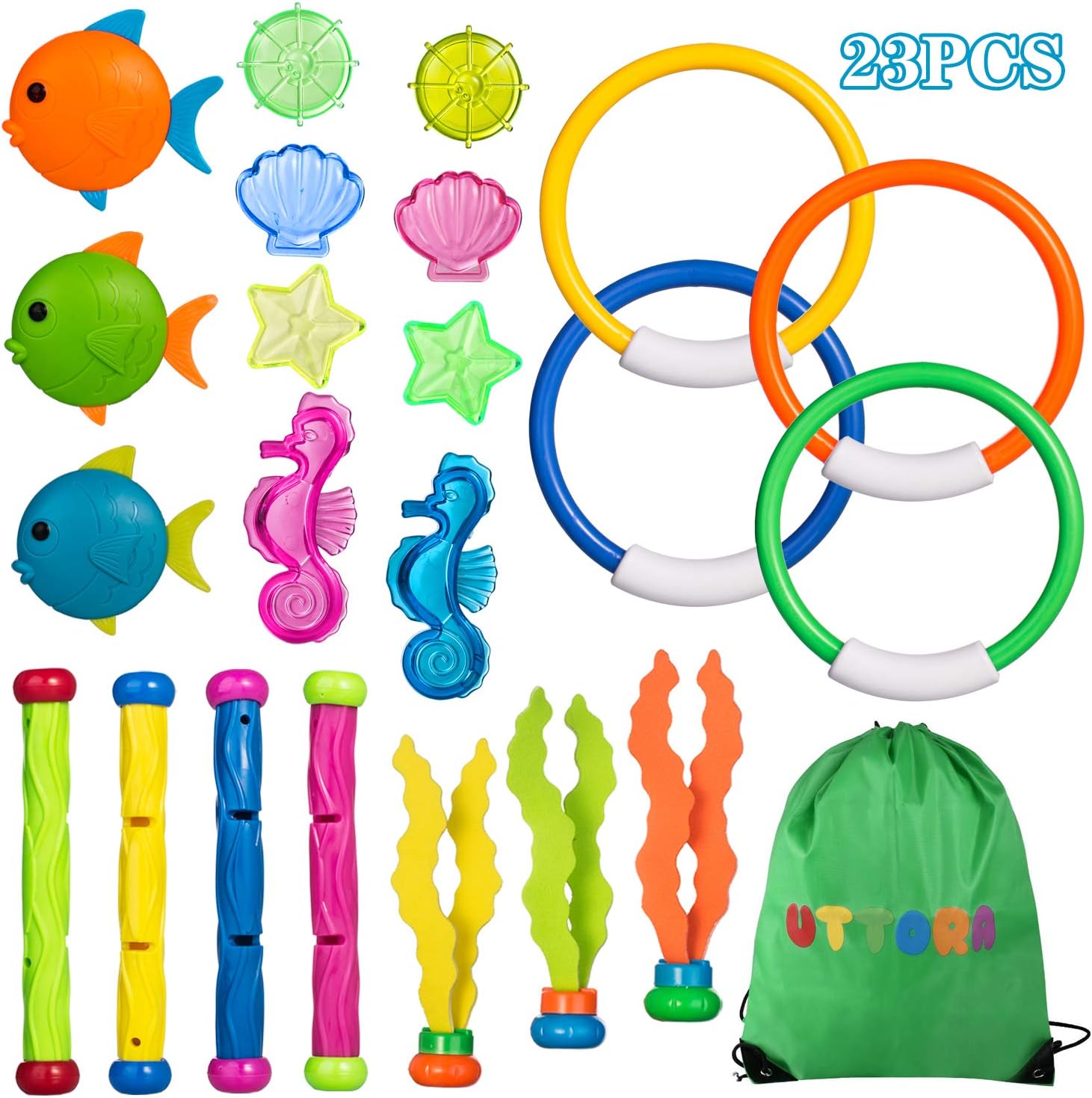 UTTORA Diving Toys Underwater Swimming Pool Toys Diving Game Training Gift for Kids Boys Girls