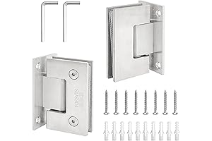 304 Stainless Steel 2-Pack Shower Door Hinges