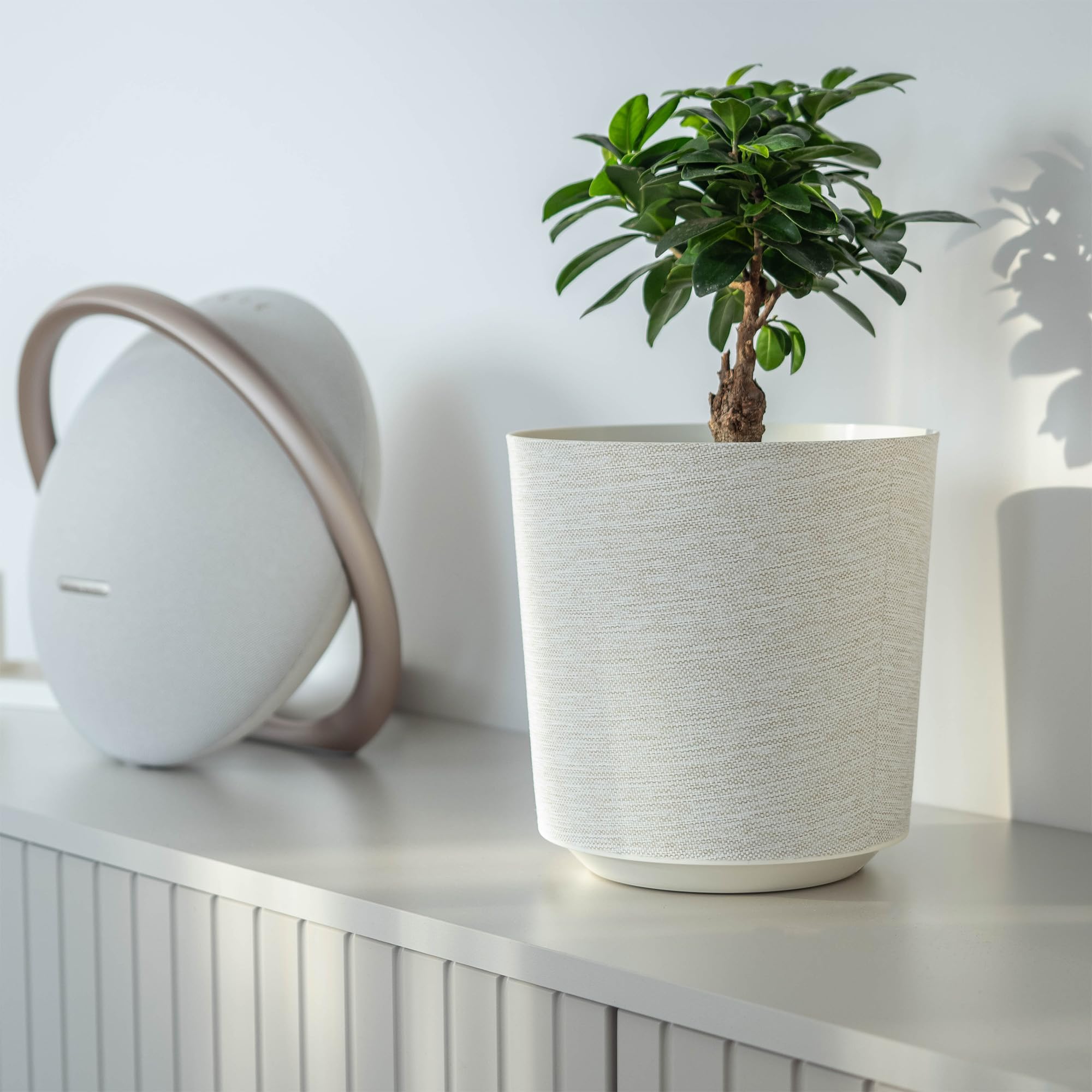 KADAX Vaso Decorativo In Plastica Rosa Cipria - 18 Cm, Per Interni/Esterni, Resistente UV