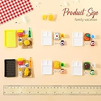 Vista 2 de 38 piezas de juguetes de comida en miniatura para casa de muñecas, accesorios para casa de muñecas en miniatura, juegos de comida para muñecas