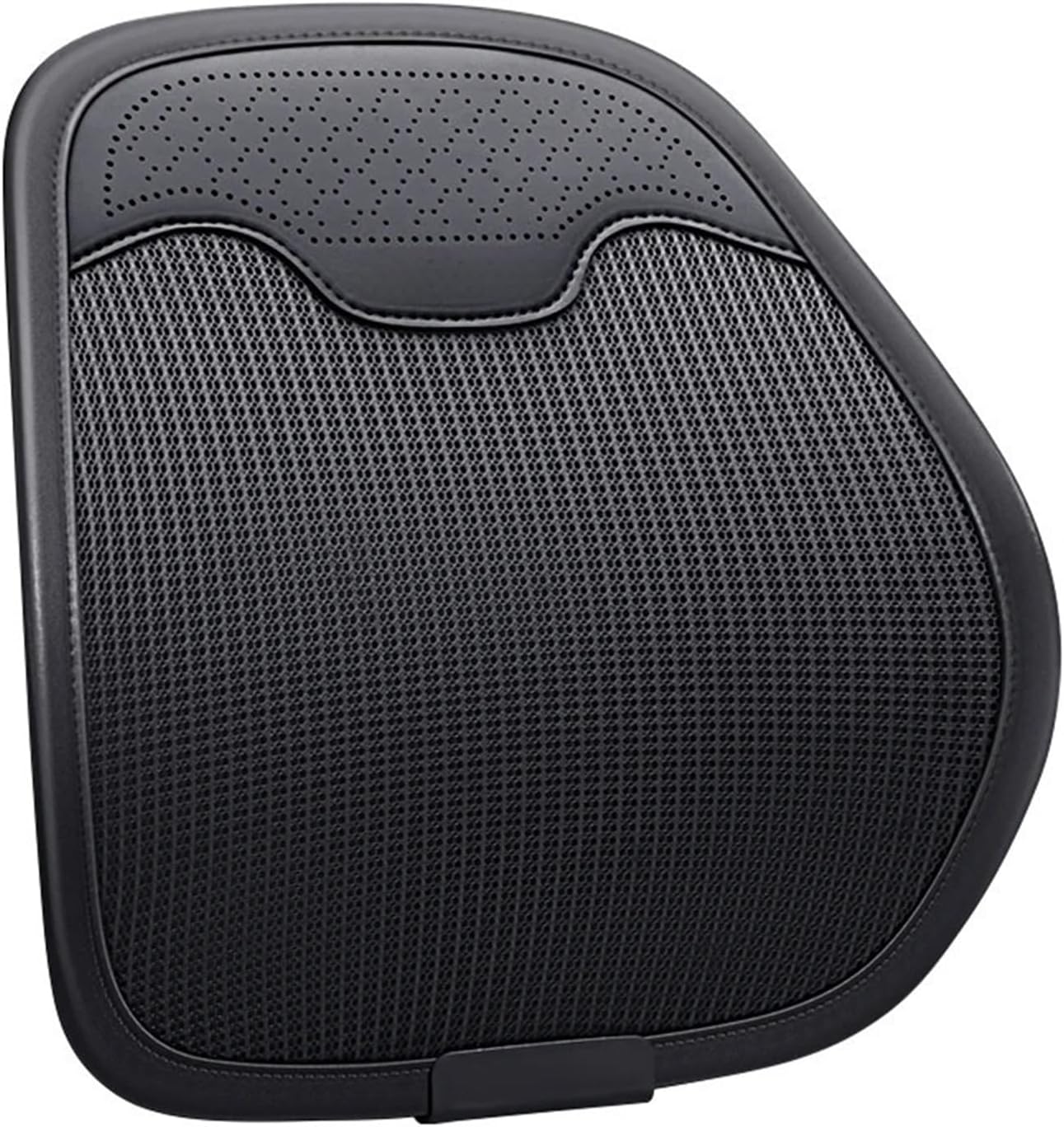 Premium Leather & Honeycomb Mesh Lumbar Support Compatible with Work & Travel，Cooler Comfort Naturally(Black)