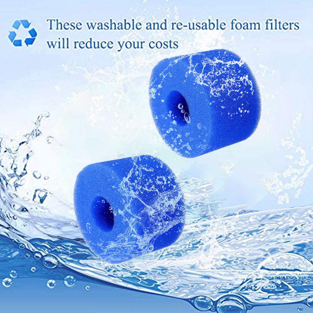 2 Piezas Filtros Esponja Reutilizables Para Spas Intex - Reemplazo Cartucho S1, Lavables, Ahorro A Largo Plazo