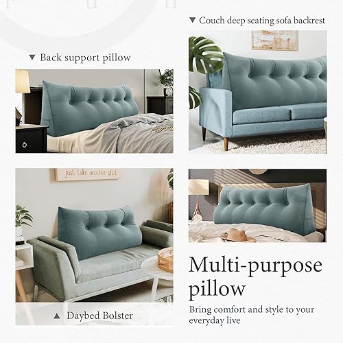 Miniatura 6 de Almohada de cuña completa gruesa de 10 libras para cabecero, posicionador de cuerpo, almohada de cuña de cama, soporte de respaldo, cojín triangular