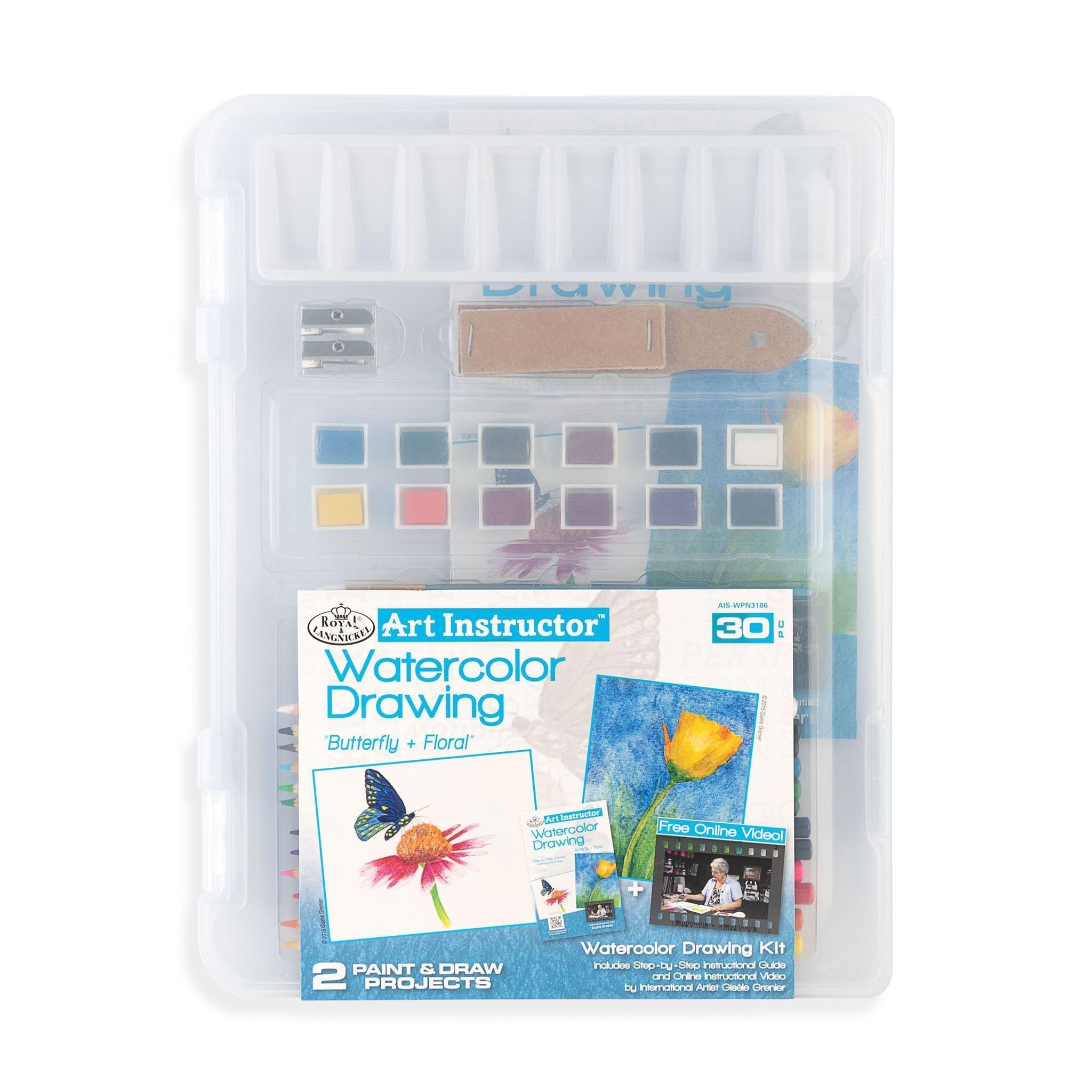 Art Instructor Watercolor Pencil Drawing Clearview Art Set-Small - 30pc