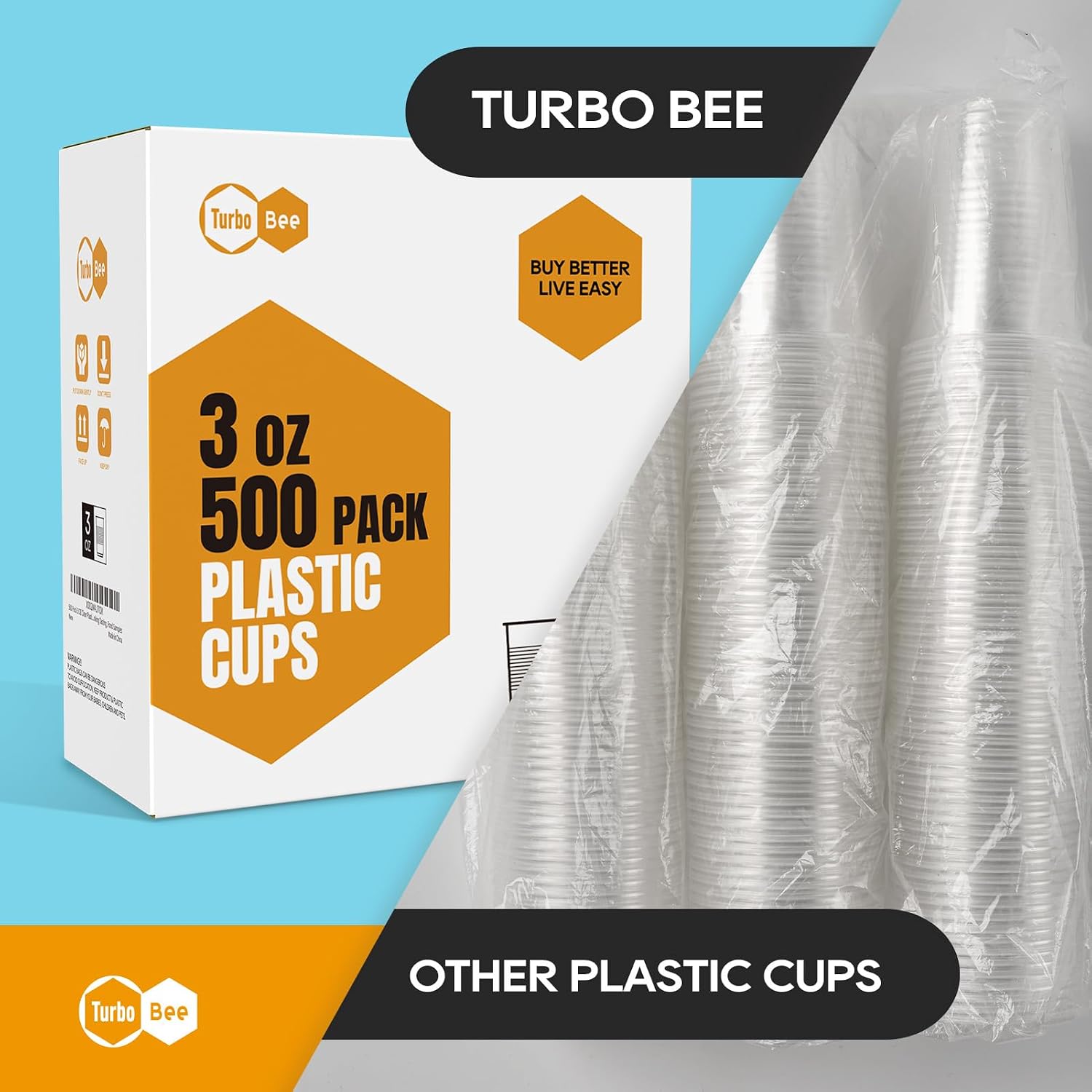 3oz Disposable Plastic Cups 500 Pack,Small Mouthwash Cups, Bulk Sample Tumblers for Home, School, Office, Parties, or Commercial Use image 5