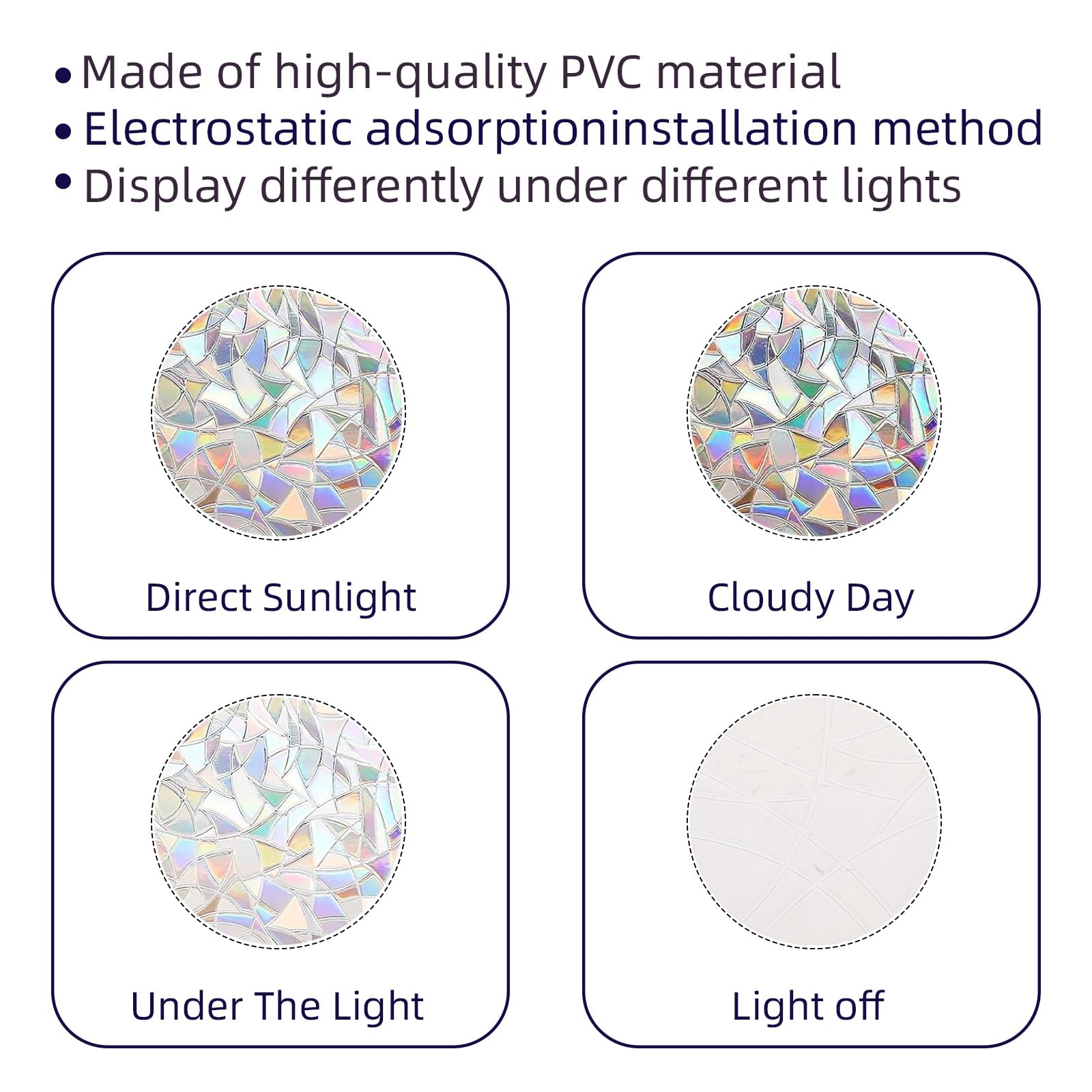 39 pièces suncatcher sticker – stickers fenetre avec effet prisme, film fenetre arc-en-ciel, stickers anti collision oiseaux, décoration de autocollants décoratifs pour portes et fenêtres.