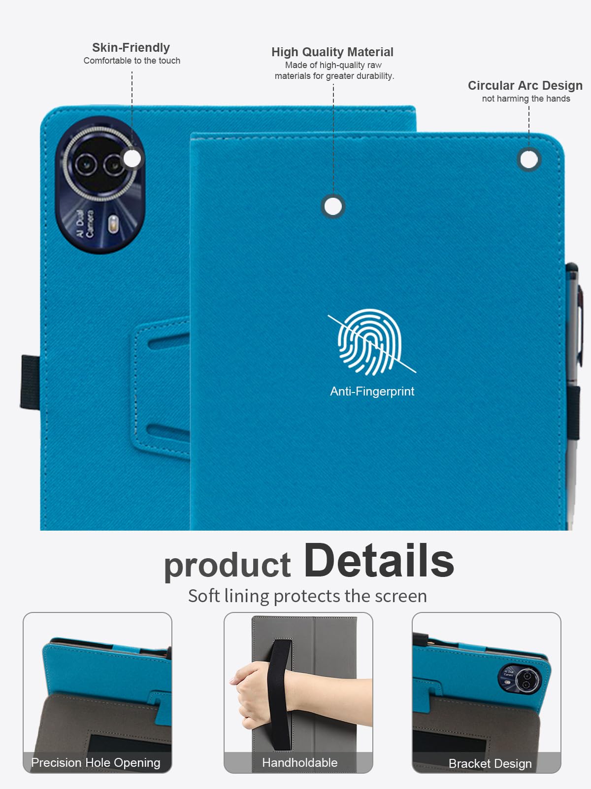 Coque Logicom Tab XXL 14 Pouces - Avec Stylet, Bracelet, Anti-chocs, Imperméable