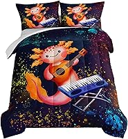 Vista 32 de HOSIMA Juego de ropa de cama para niñas con temática de caballos, juego de edredón estampado de flores de cerezo rosa con 2 fundas de almohada