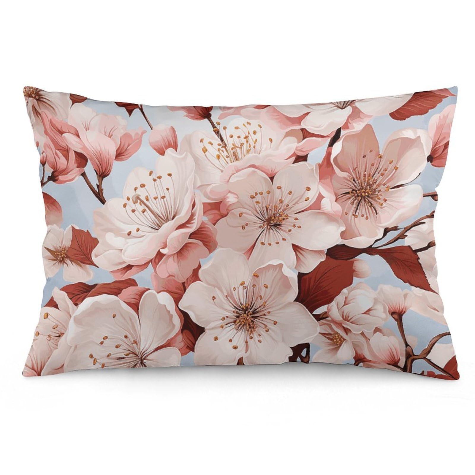NTVOWPZO 2 Pack Decoration Throw Pillow Covers 20"x30" Pillowcases Covers Cherry Blossoms Pillowcases Modern Farmhouse Home Decor Sofa Cushions Covers for Couch Bed Living Room