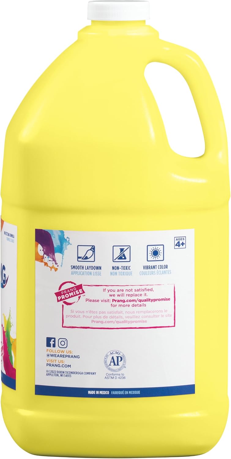 Prang Ready-to-Use Tempera Paint, Yellow, 1 Gal., 1 Count