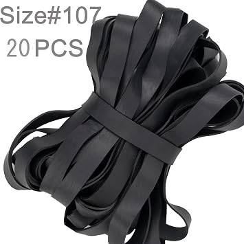 AMUU Rubber Bands Size 107 Wide Big Thick Long Rubber Band 30Pcs Heavy Duty
