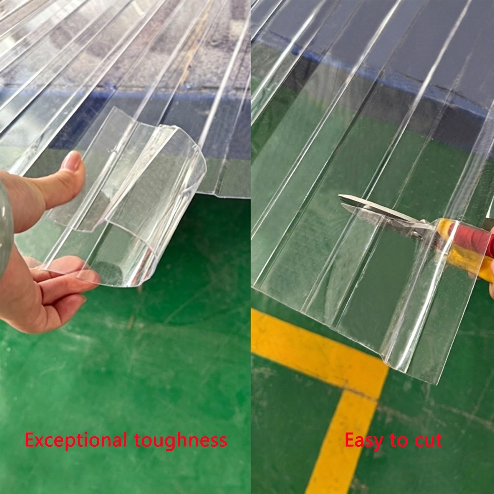 Paneles Policarbonato 1mm Impermeable Aislado Térmicamente Lámina Techo | Paneles Techo Plástico Protección Eficaz para Invernaderos Techos Patios(100x90cm/39.4x35.4in)