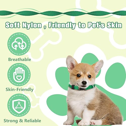 Miniatura 4 de Paquete de 14 collares para cachorros para litera, collares de identificación ajustables para cachorros, collares de seguridad para cachorros