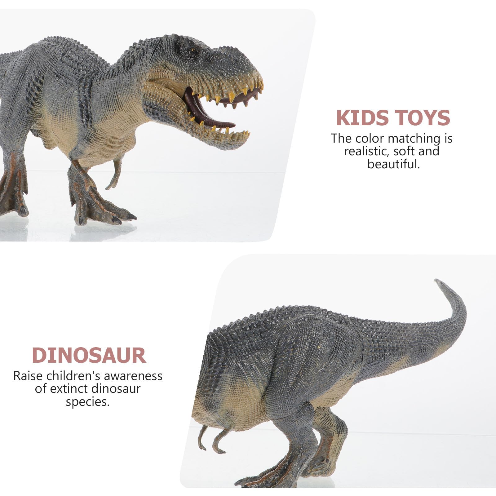 BESPORTBLE Dinosauro per Bambini Giocattolo Educativo Gigante in Plastico Resistente All'usura per Decorare Scrivanie e Scaffali