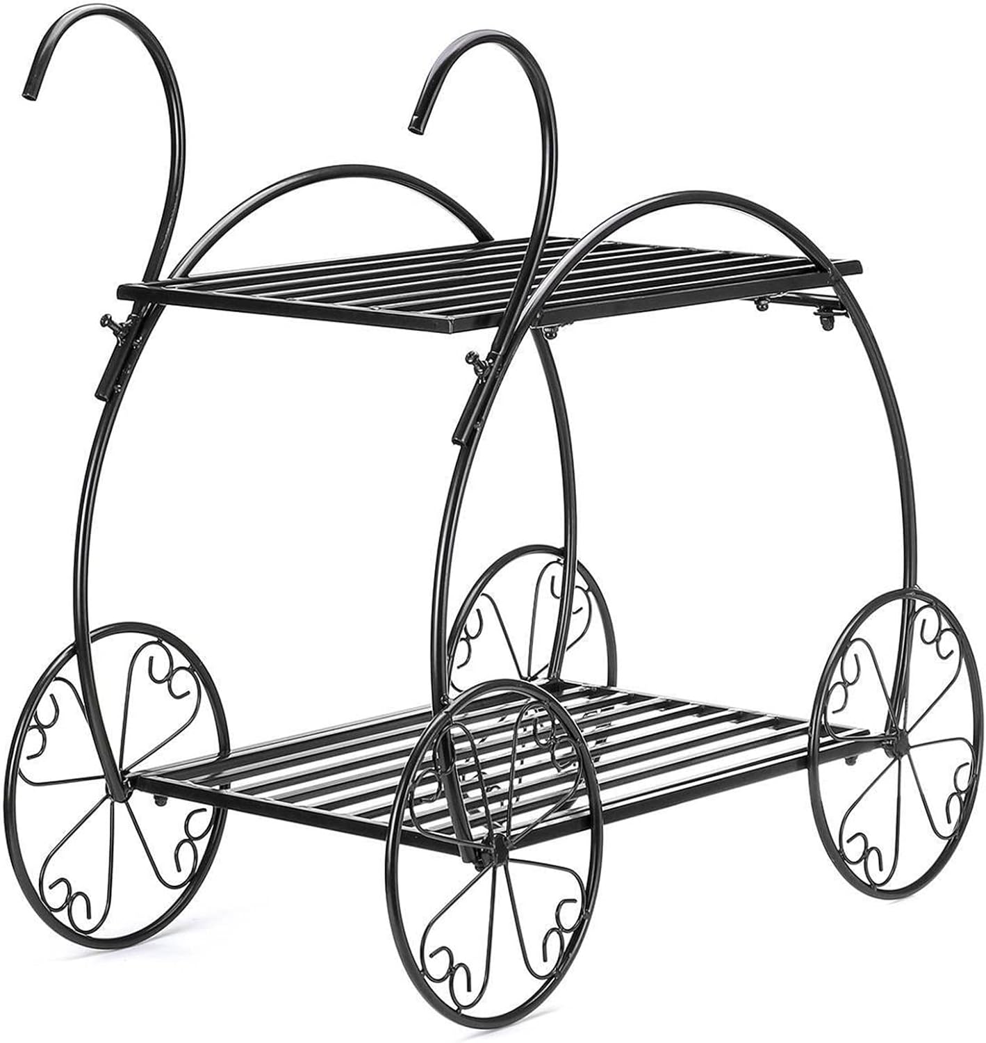 PRVDV Plant Stand Tall Indoor Double Layer Flower Racks