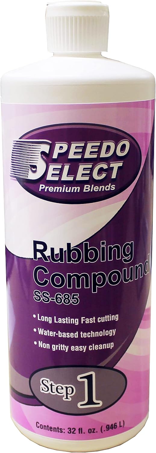 Speedokote Step 1, SS-685 Rubbing Compound Removes 1200 Grit, Fast Cut, No Dry-Out, 1 Quart