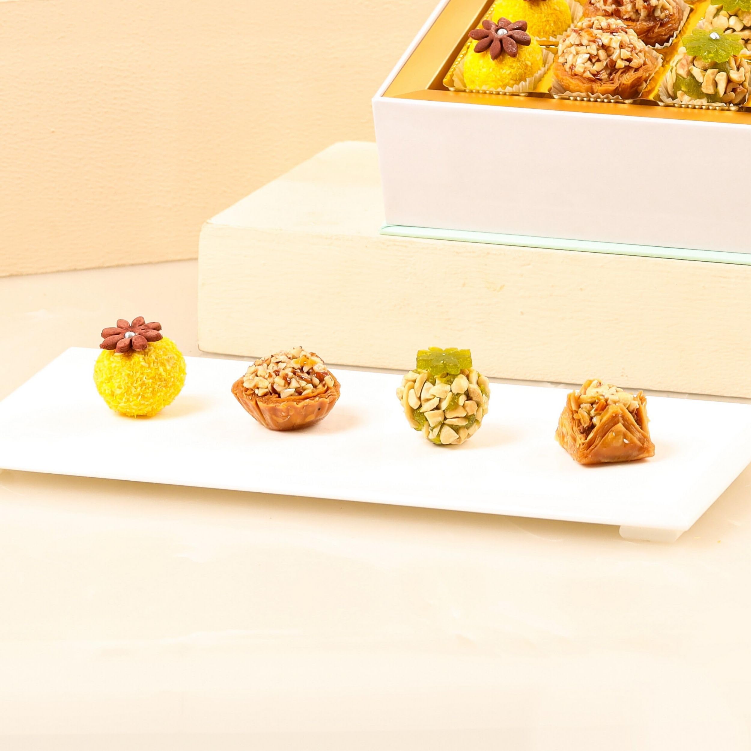 Oasis Baklawa Assorted Baklava Sweets | Marine Collection Box – Premium Turkish & Lebanese Sweets Gift Box | Festive Gift Hamper for Rakhi, Diwali, Eid, Weddings & Corporate Gifting (16 PCS) 2