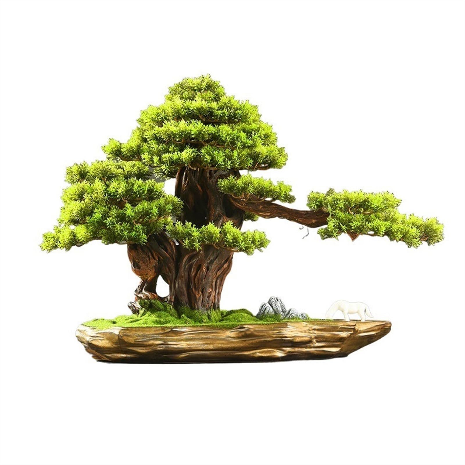 IUokLU Artificial Bonsai Tree Desktop Simulation Greenery Ornaments Landscaping Entryway Cabinet Side Table Ornaments Hotel Simulation Tree Decoration Artificial Tree