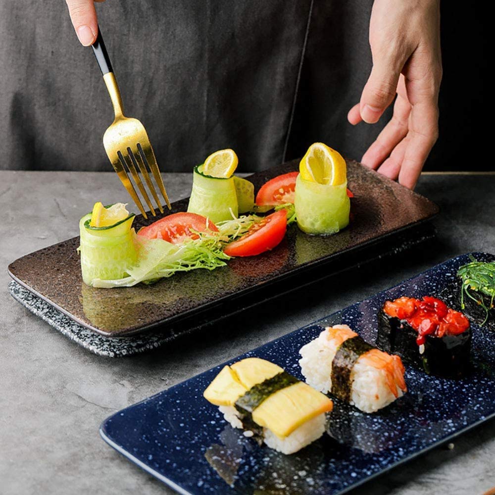 Buffetplatte Servierplatte schwarz, Käseplatte Serviertablett zum Servieren von Tapas, Gebäck, stilvollen Platten, Untersetzern, Wurstplatte,