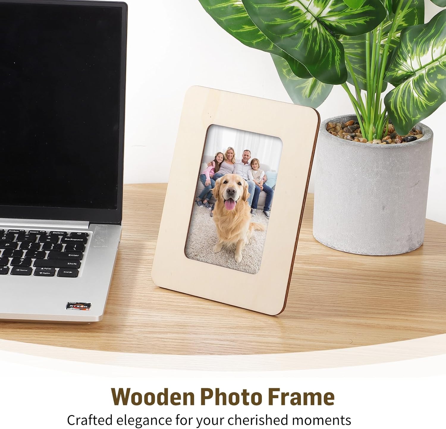 24PCS Unfinished Wooden Craft Frames, 3 x 5 in Wooden Craft Frames, Picture Frames to Decorate，Paintable Picture Frames for DIY Projects, School Crafts, and Home Decorations