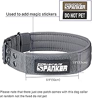 Vista 5 de EXCELLENT ELITE SPANKER Collar militar para perro de 1.5 pulgadas de ancho, anillo en D de metal ajustable y hebilla para perros medianos y grandes