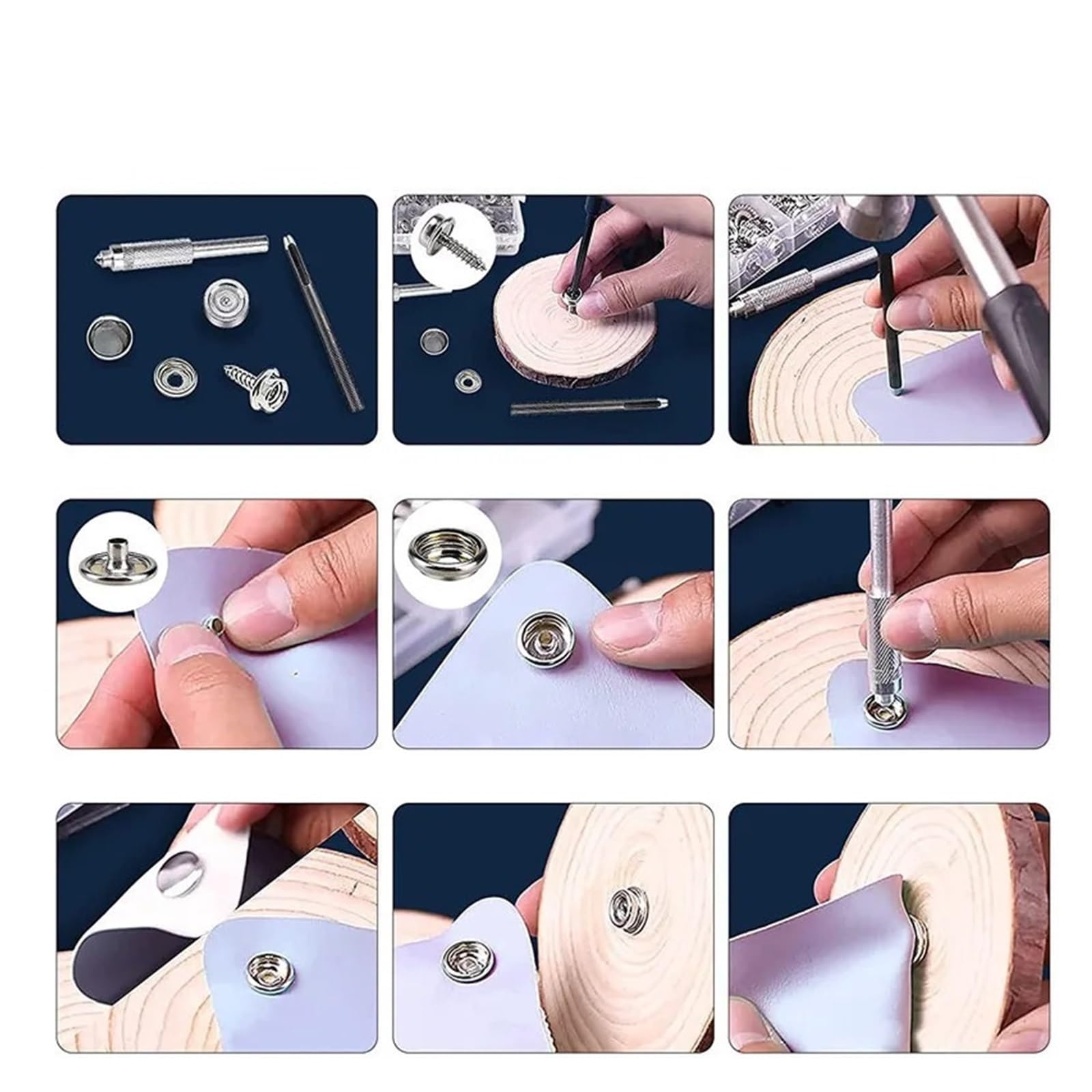 Kit de cierre a presión for cubierta de barco, lona de calidad oceánica de acero inoxidable y decoración Interior, 270/100 piezas, con herramientas de instalación