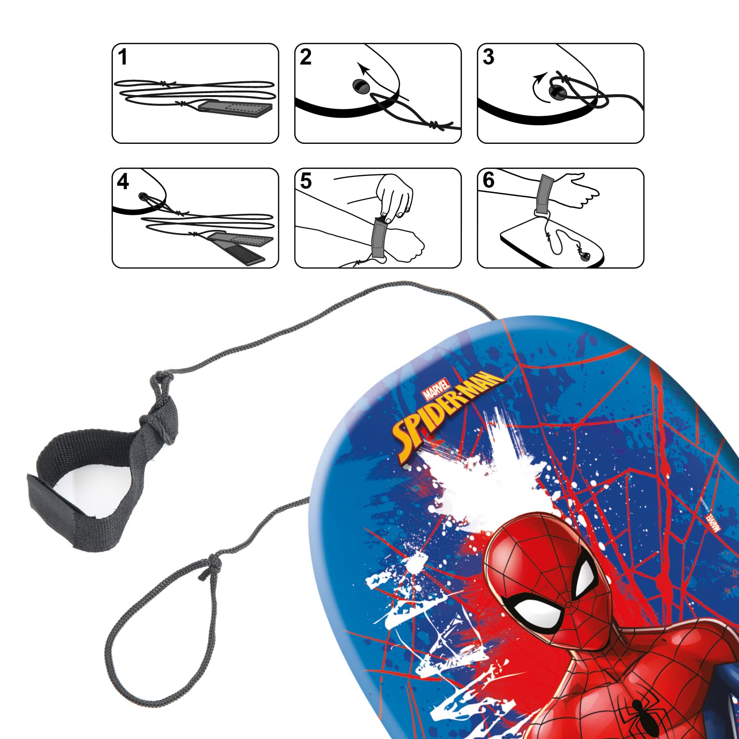 Mondo Toys - Body Board Marvel Spiderman - Tavola da Surf per bambini - 84 cm - 11196