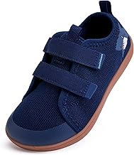 Kids Wide Barefoot Shoes Boys Girls Minimalist School Walking Shoes Trail Running Shoes Walking Sneaker(Navy, 12UK Child Wide)