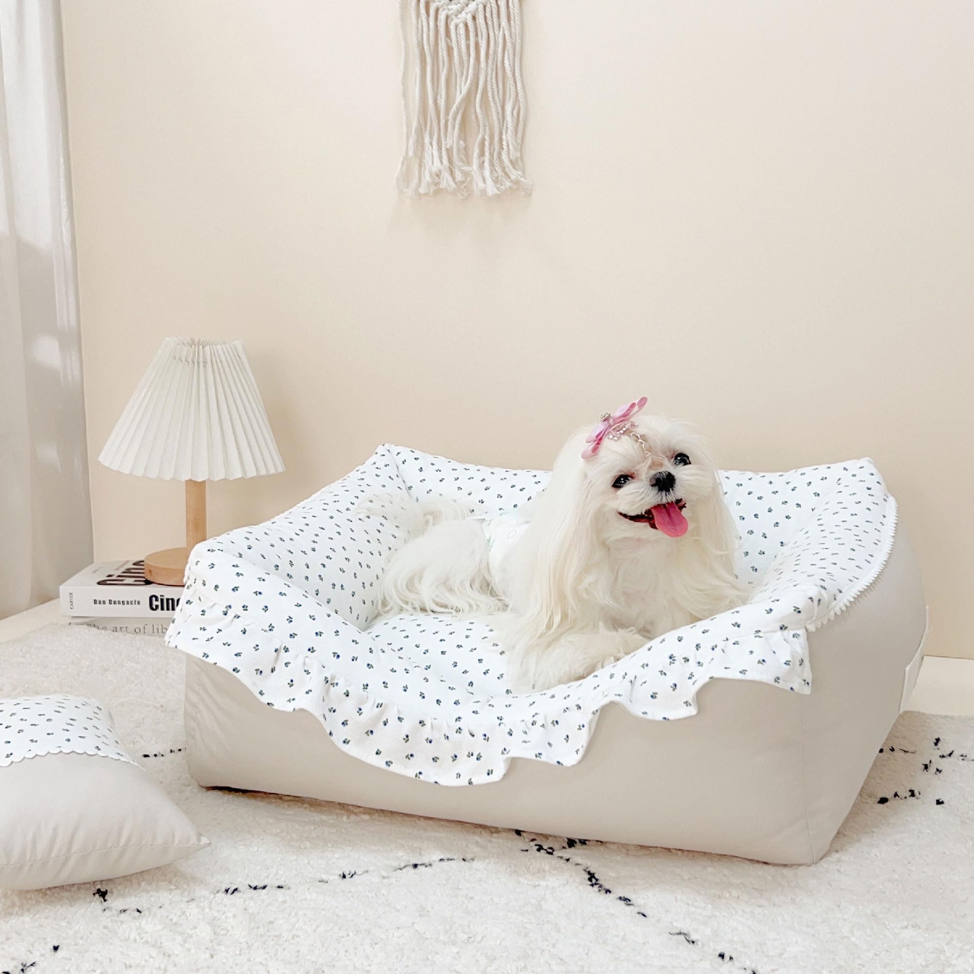 Lettino per animali domestici, soffice e caldo, per interni, per cani, gatti, cuccioli, gattini, rimovibili, lavabili (lettino per animali domestici, a forma di V, L)