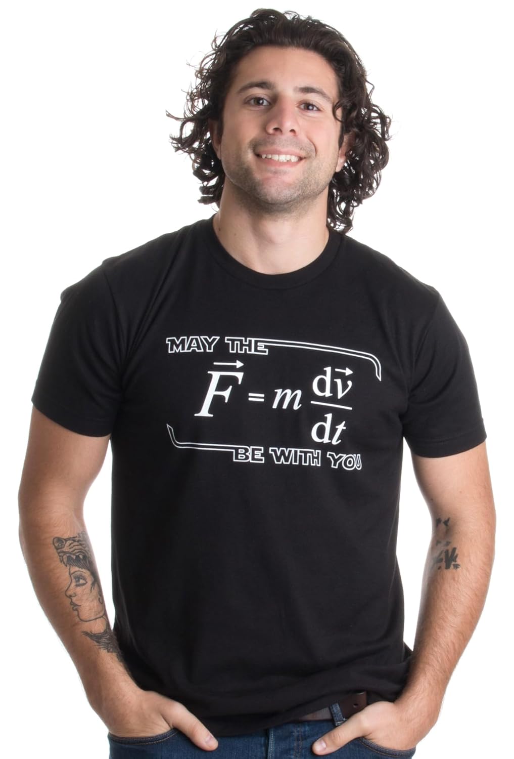 May The F m dv dt Be with You - Funny Physics Science Teacher Graphic T-Shirt for Men