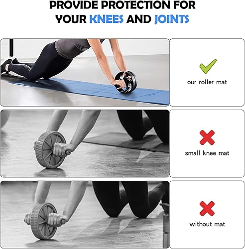 Miniatura 2 de Alfombrilla de equipo de ejercicio para rueda de rodillo abdominal, alfombrilla de rodilla abdominal antideslizante, 0.236 pulgadas de grosor para