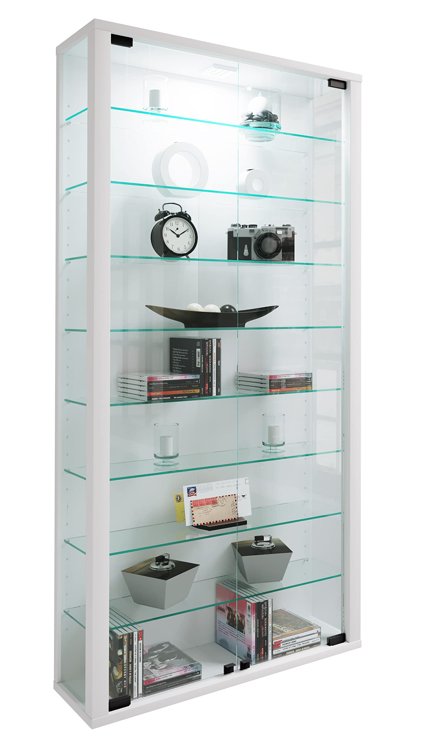 VCM "Vitrosa Maxi Armadietto da Parete, Senza Luce a LED, Colore: Bianco