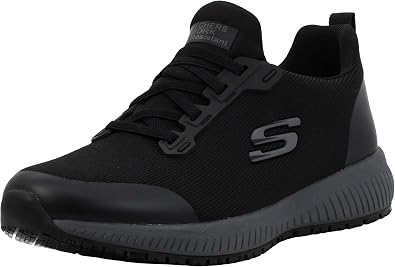 Skechers Womens Squad Sr Food Service Shoe | Work, Electrical Hazard, Memory Foam, 3M Scotchgard, Relaxed Fit