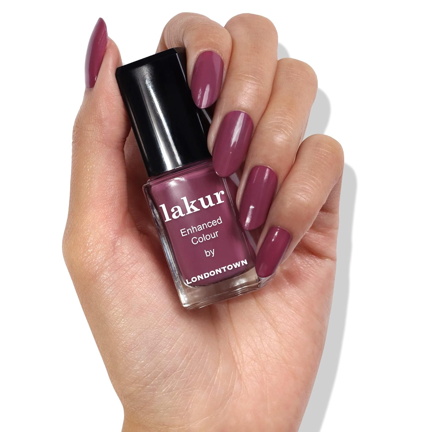LONDONTOWN lakur Nail Polish - Chip-Resistant, Non-Toxic, Conditions & Hydrates Nails | Glossy Berry Purple, Best Year Ever, .40 fl oz - Image 5