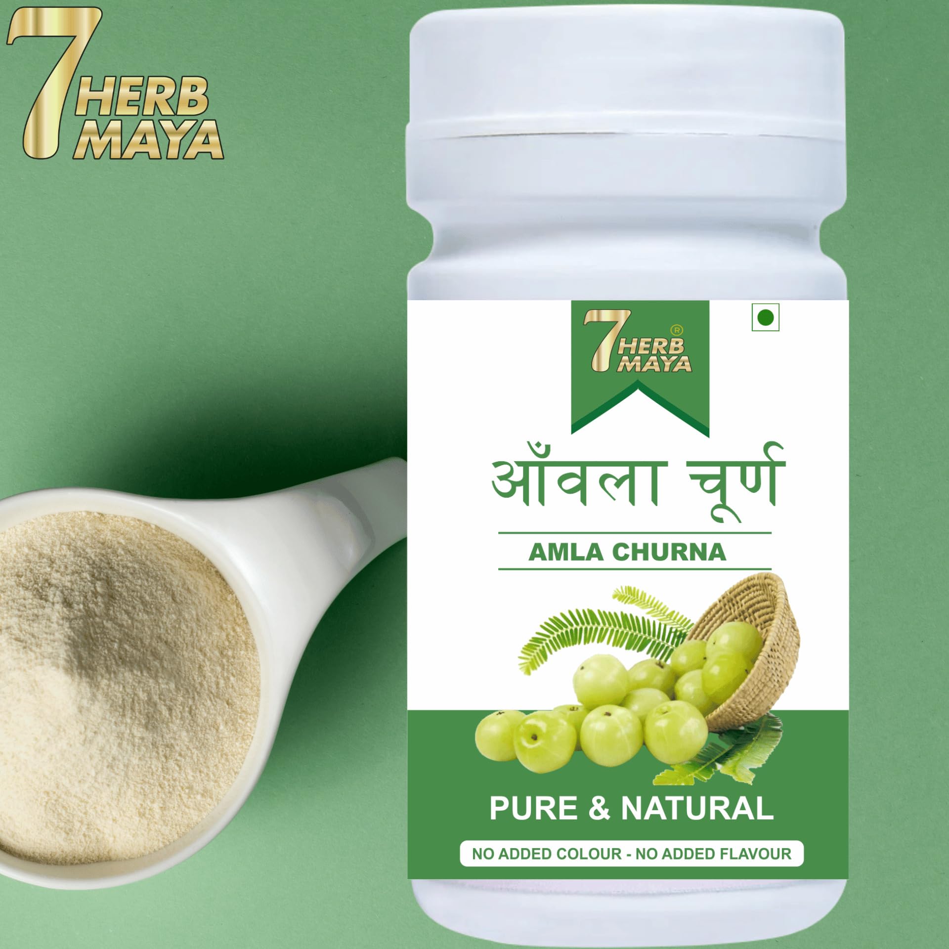 7HerbMaya Natural & Organic Amla Powder Indian Gooseberry Powder For Hair and Skin Care |100 gm|