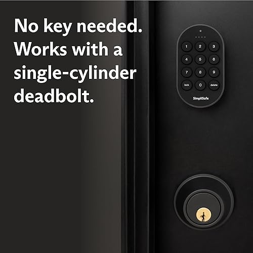 Miniatura 6 de SimpliSafe Smart Lock Series 2 (negro) para el sistema de seguridad del hogar Gen 3