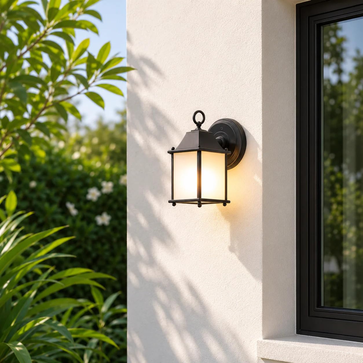 Whispering Homes Float Outdoor Wall Light - White Glass-image-31