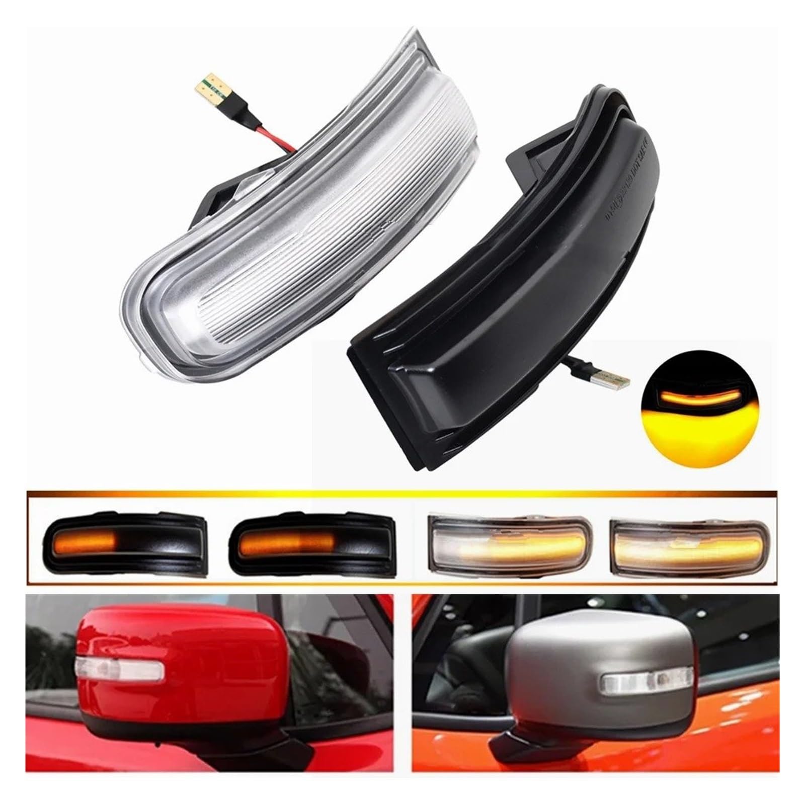 luce Indicatore Direzione Per Jeep Per Renegade 2015-2019 2020 2021 2022 2 Pezzi LED Direzione Specchietto Laterale Freccia Lampeggiante Sequenziale Ripetitore Indicatore Auto Segnale Svolta lampada