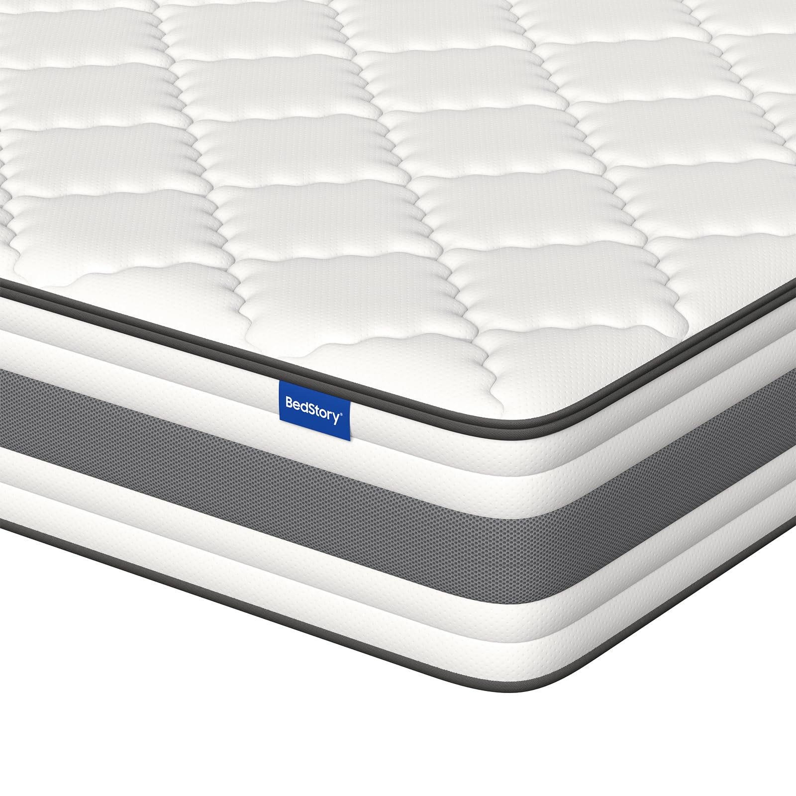 BedStory Matelas 140x190-26 cm de Haut - Confort Ferme H4 - Mousse à Mémoire de Forme Respirante avec Soutien des Bords Renforcé - Housse Amovible Lavable - Certifications CertiPUR-US® & Oeko-TEX®