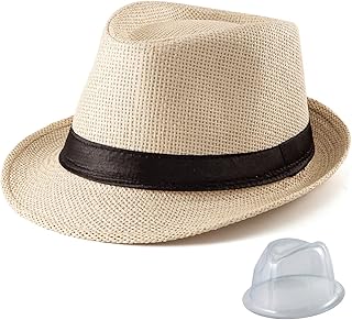 LADYBRO Straw Fedora Hats for Men