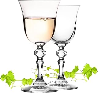Stilvolle Weißweingläser 150ml Serie 'Vintage' Set 2-Teilig Weingläser aus Crystalline Glas Spülmaschinenfest