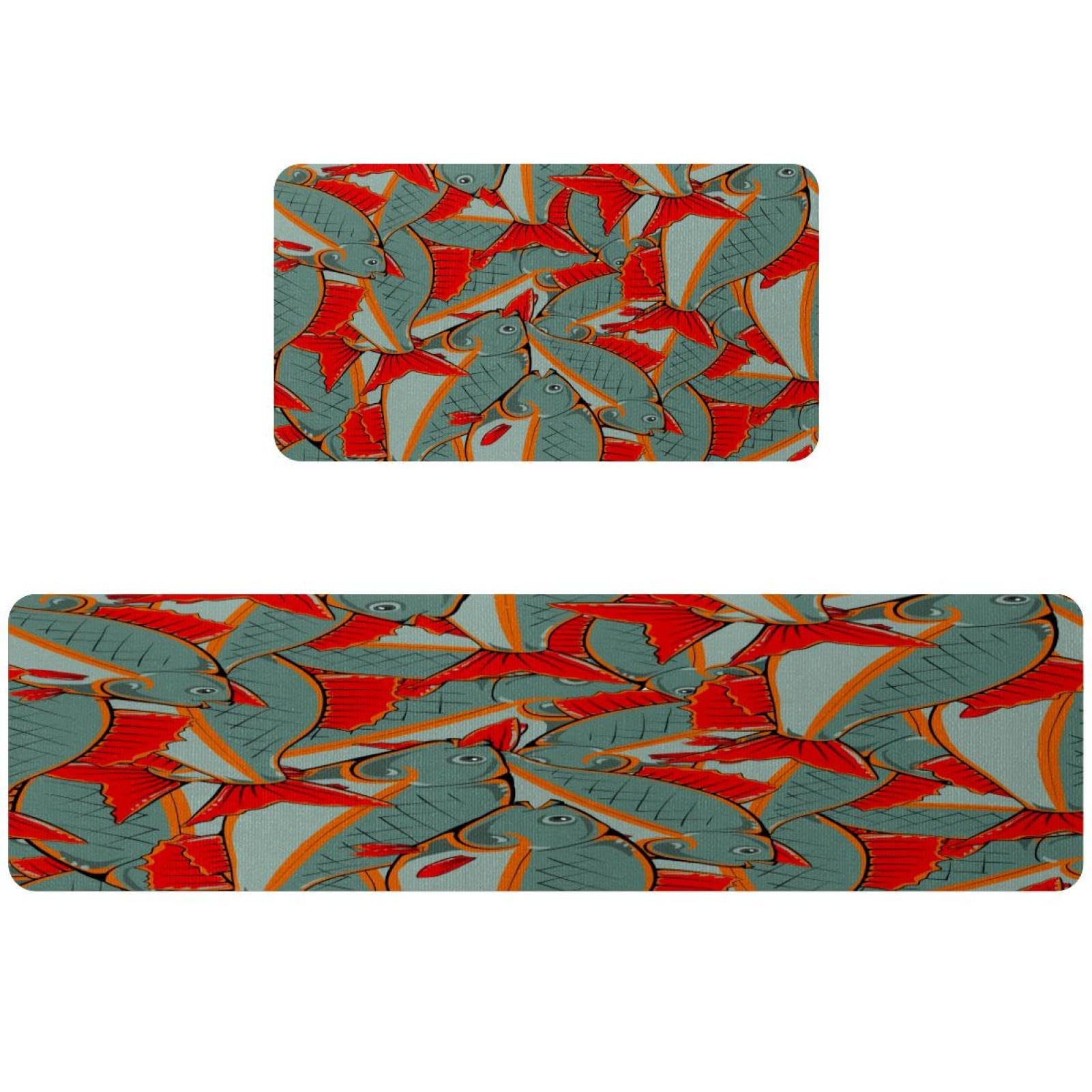 Tapis de cuisine poisson lavable idéal pour votre couloir et buanderie