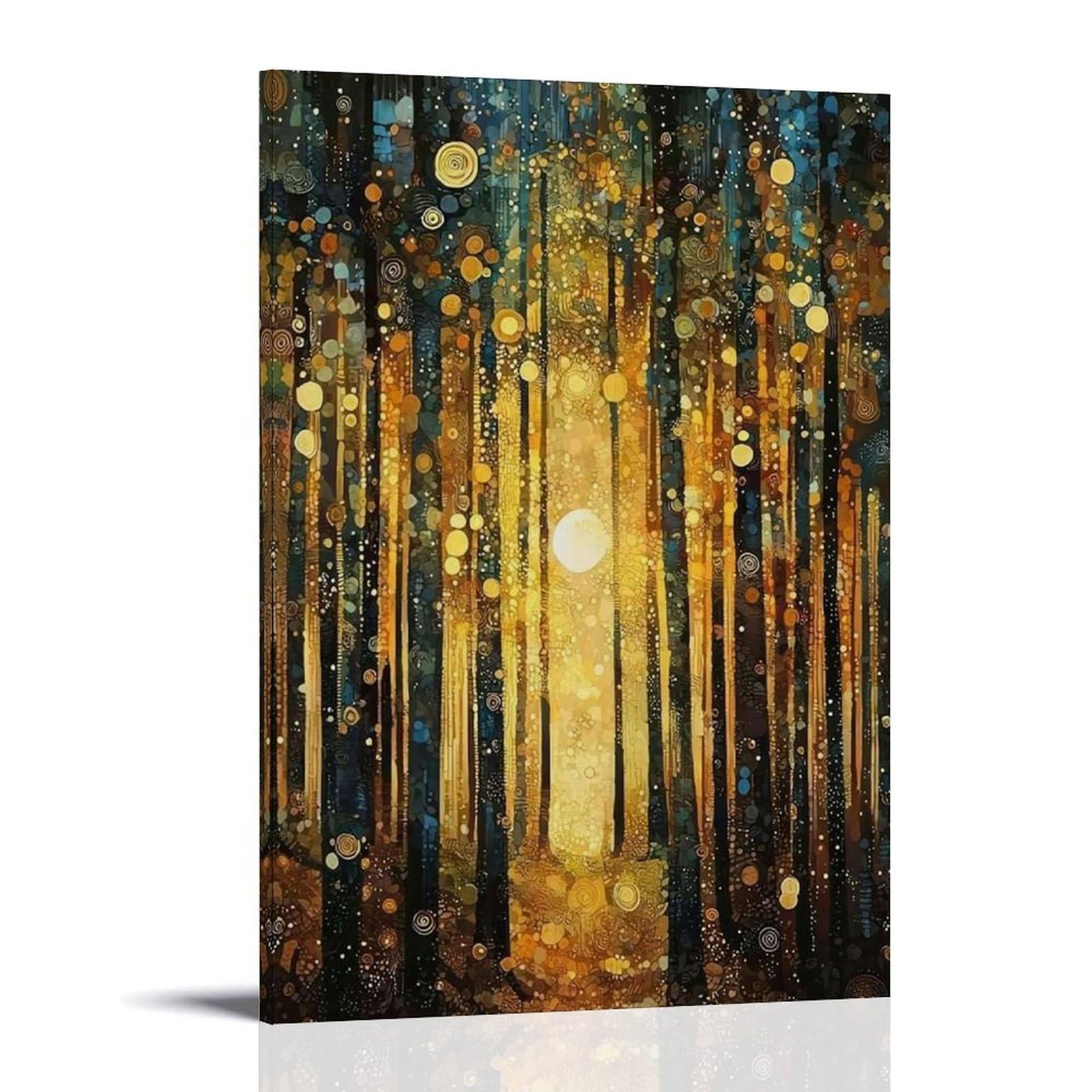 Sun Forest Trees By Gustav Klimt Artists Works Printed Posters Wall Art Picture Canvas Prints Bedroom Living Room Decor 16x24inch(40x60cm)