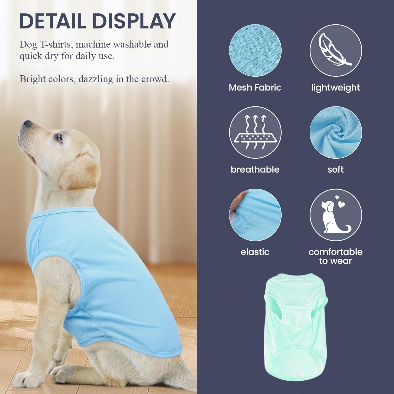 Dog Shirt Summer, Cooling Vests for Dogs Dog UV Protection T-Shirt, Dog Costume, Dog Shirt Tshirt - Image 2