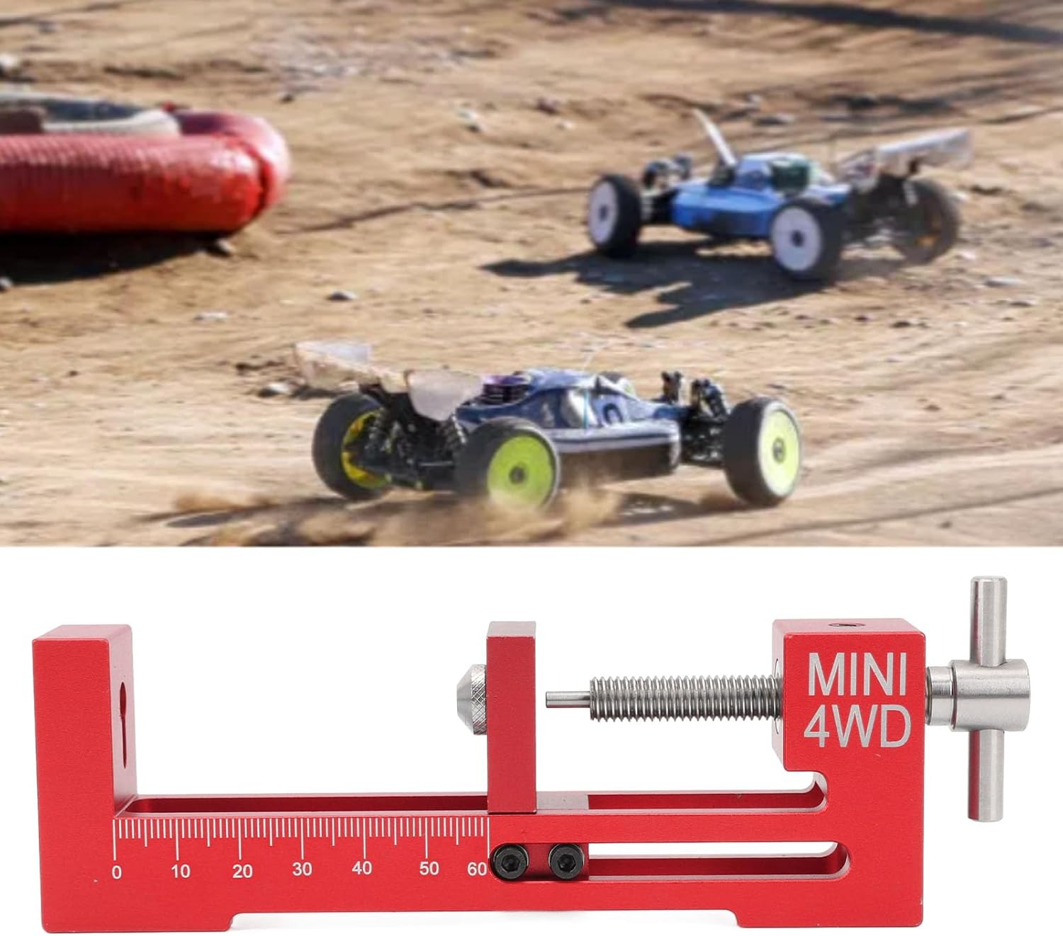 Aluminium Alloy 4 Wheel Drive Tire Installer, RC Mini Car Wheel Loader Tool for Easy Tire Fitting and Replacement (Red)