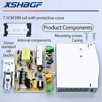 24VDC Power Supply NDR 120W DIN Rail Power Supply Switch Switching Converter DC 24V DC Power Adapter (Input 100-240VAC Output 24VDC 50/60HZ 24V 5A)