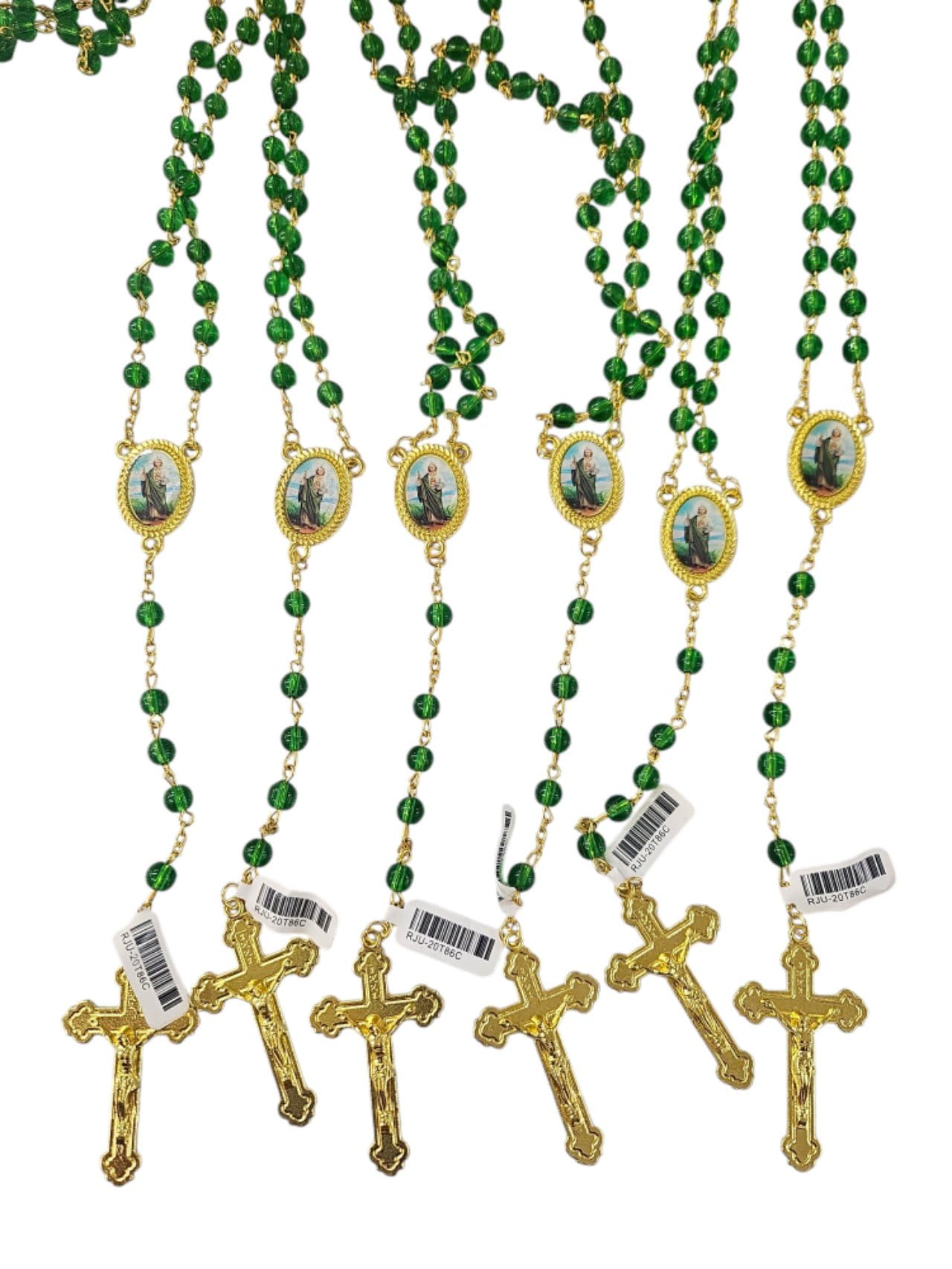 12 Pack San Judas (St. Jude) Rosary Favors - For Baptism, Communion, Religious Events