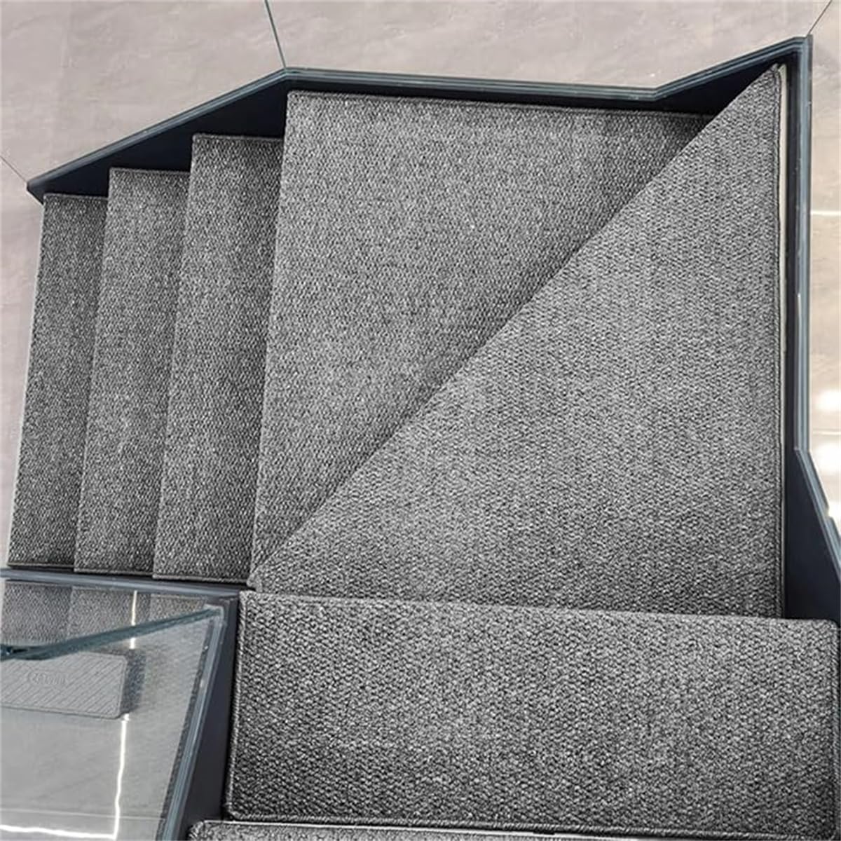 Tapis d'escalier autocollant antidérapant – Tapis de couloir doux à décoller et à coller pour escaliers – Protection de bordure lavable, solution sûre et élégante pour la sécurité des escaliers