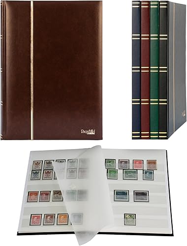 Prophila - Álbum de sellos pequeños (nuevo), 16 lados blancos, tapa marrón