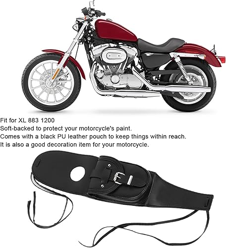 Miniatura 4 de Bolsa de tanque de motocicleta, cubierta de tanque de combustible de piel sintética, bolsa de tanque de gasolina, almohadilla de panel, bolsa de